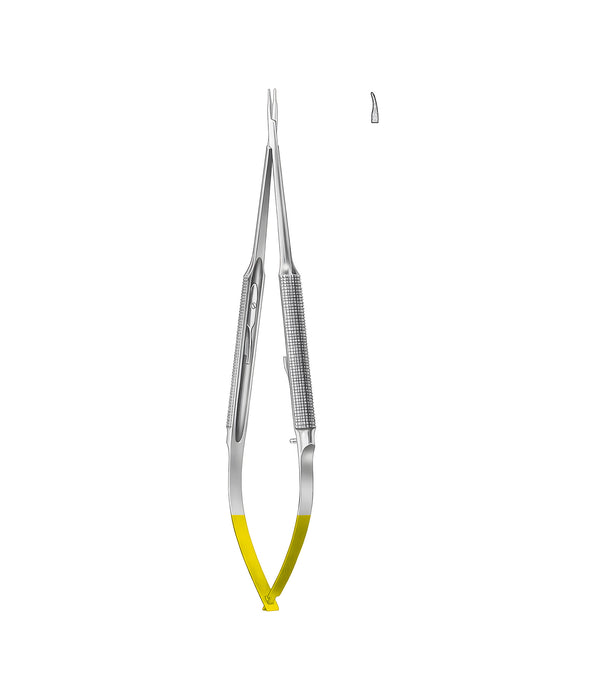 Diamond Needle Holder Curved with Ratch 14cm
