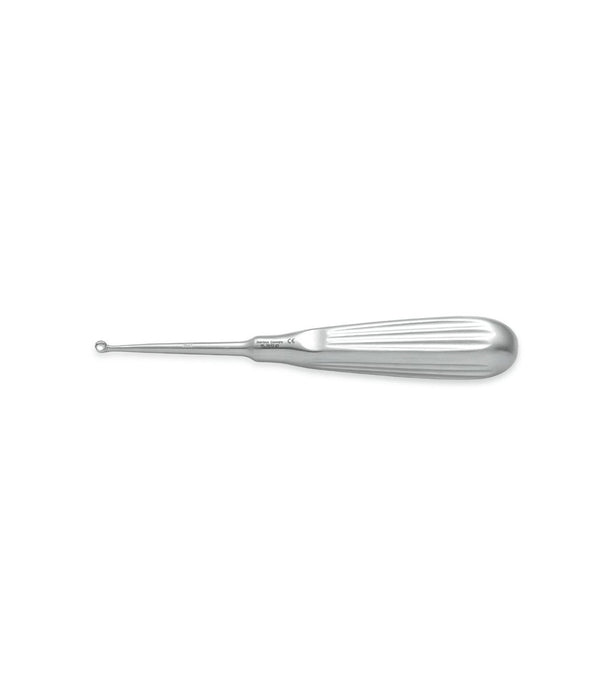 Bruns Curette, 17cm, size 0, for surgical procedures