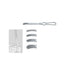 Set of 4 Darrach Acromial Elevators, 9mm to 25mm Width, for surgical procedures