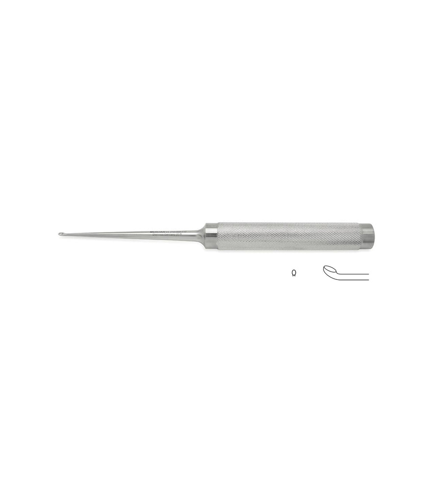Cobbs Curette, Angled, 32cm, 2mm cup, for medical procedures