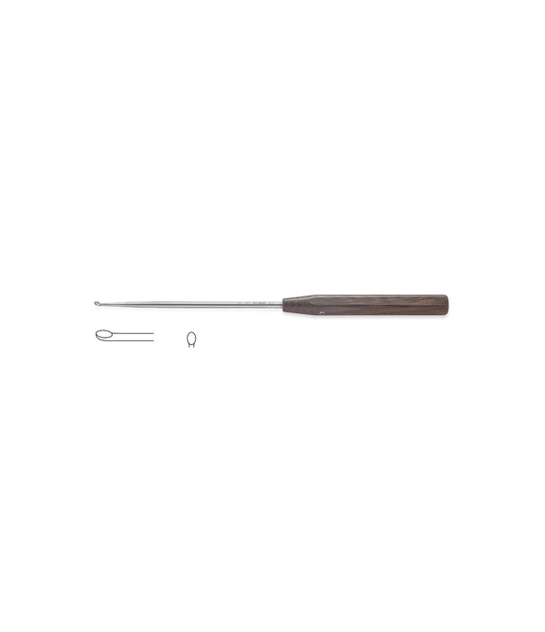 Anterior Curette, Straight, 38cm, 4.3mm cup, for medical procedures