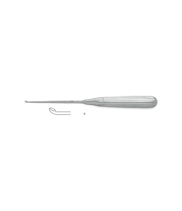 Lempert Curette, Angled, 21cm, Size 00000, for medical procedures