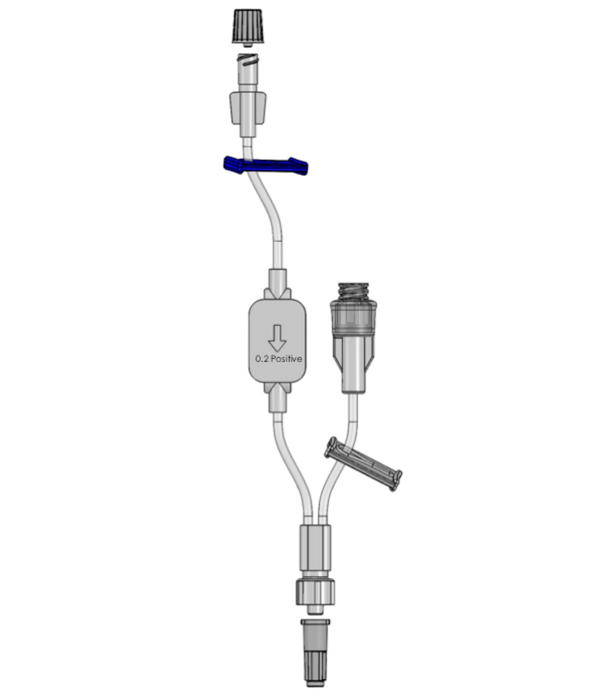 FlowArt Needle Free Valve With 0.2 Micron Endotoxin Filter